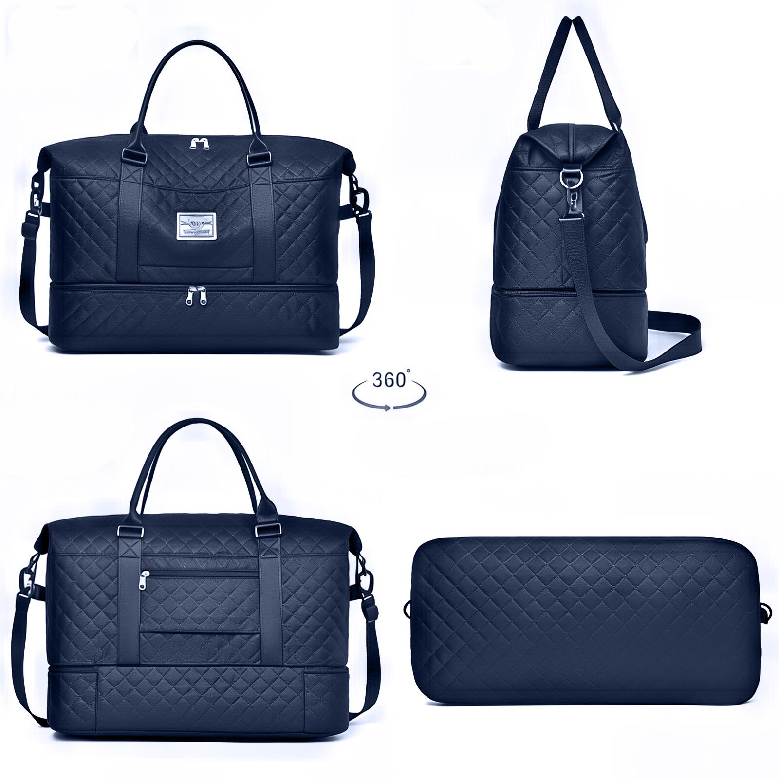 Дорожня сумка водонепроникна з відділенням для взуття та косметичкою 50х24х36 см Темно-синій (28341053) - фото 2 Дорожня сумка водонепроникна з відділенням для взуття та косметичкою 50х24х36 см Темно-синій (28341053) - фото 2