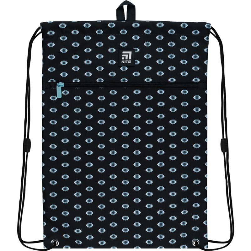 Сумка для взуття з кишенею KITE Education 49x36 см Чорний (K22-601L-5)