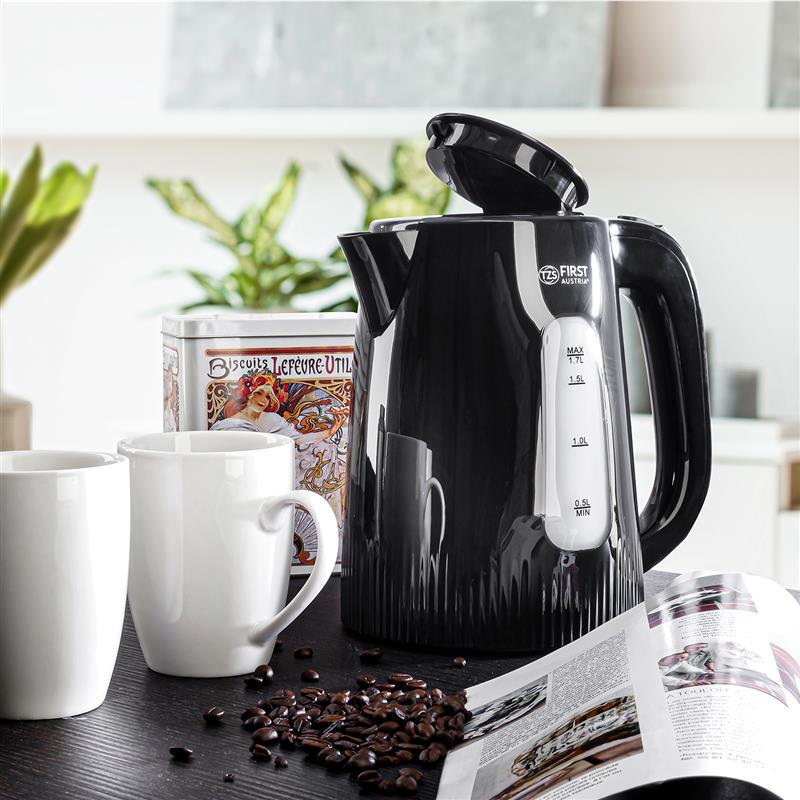 Чайник електричний First FA-5417-7-BA пластик 2200 Вт 1,7 л Чорний (626272) - фото 10