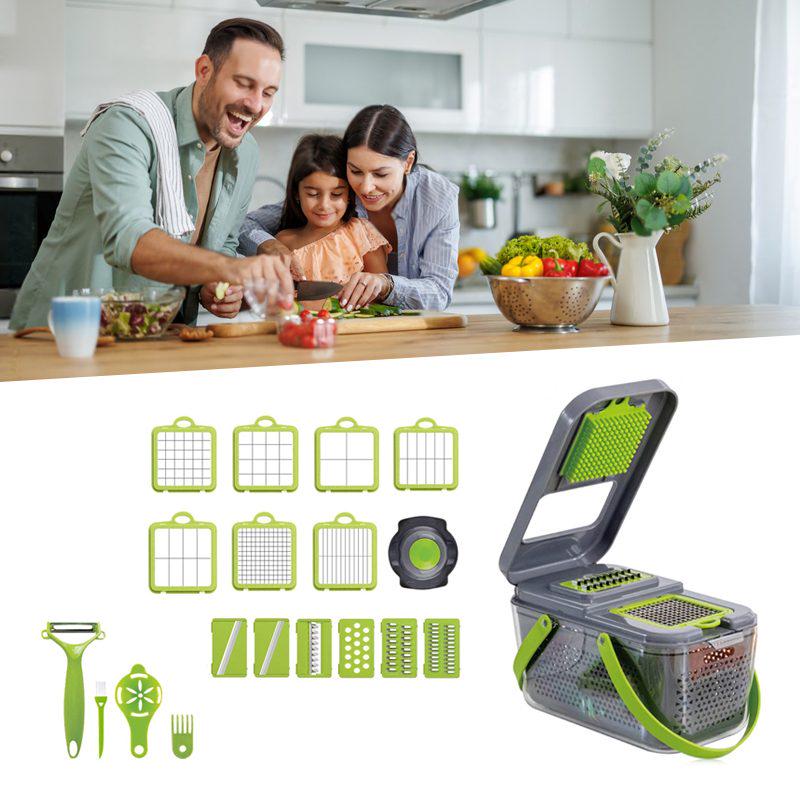 Овочерізка з контейнером Veggie Slicer 22в1 багатофункціональна (e81f5784) - фото 5