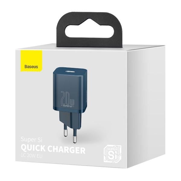 Зарядний пристрій для Baseus Super Si Quick Charger 1C 20W EU Blue (CCSUP-B03)