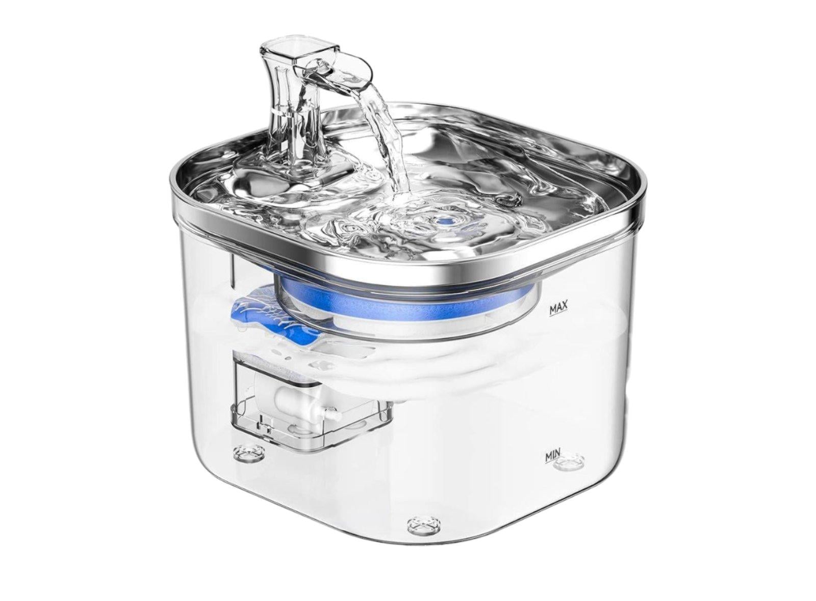 Фонтан-поїльник для кішок WF040 2 л/67 унцій нержавіюча сталь