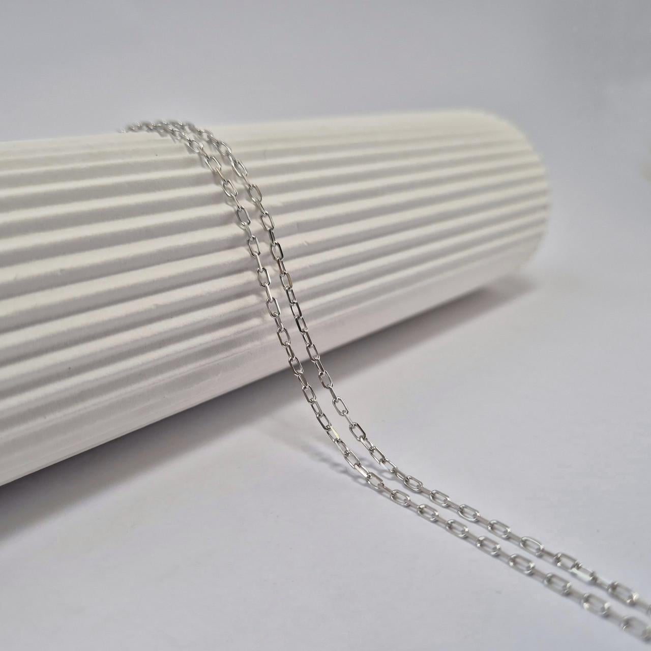 Цепочка якорь серебро 925 пробы родированное 2,78 г 40 см (ad50rod)