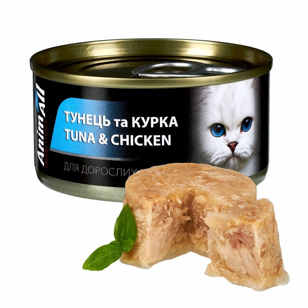 Корм влажный для кошек AnimAll тунец с курицей 85 г (2998381582) Корм влажный для кошек AnimAll тунец с курицей 85 г (2998381582)