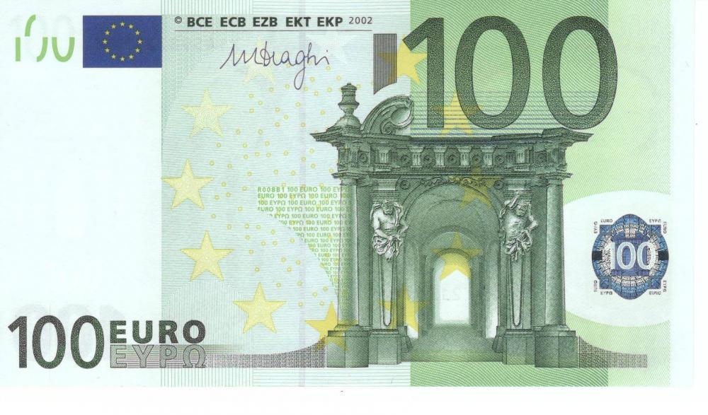 Коллекционная банкнота Германия 100 евро 2002 Х R008 UNC (Б06796)