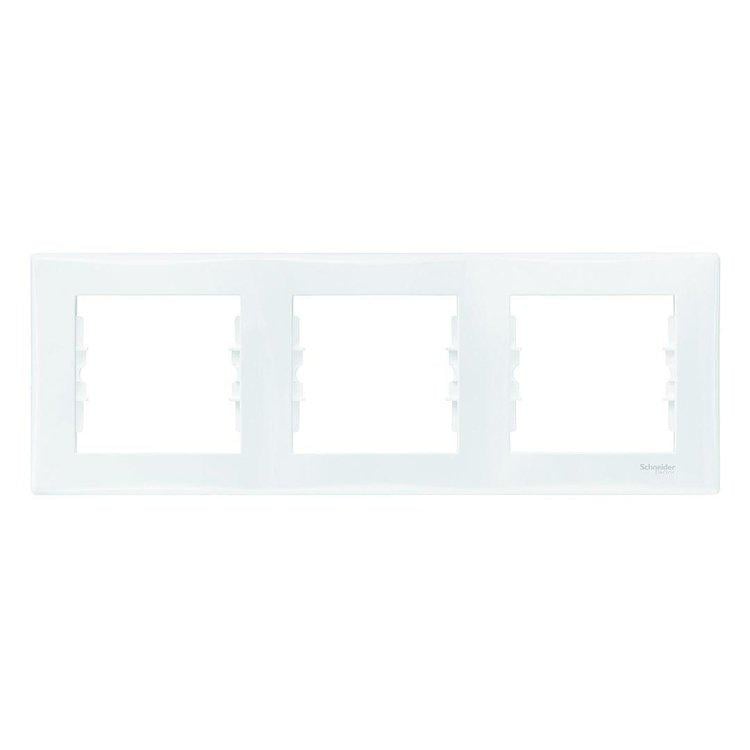Рамка 3-місна горизонтальна Schneider Electric Sedna Design Білий (SDD311803)
