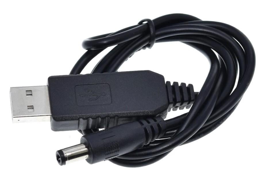Кабель підвищення напруги 5-9 В USB 5,5х2,1 мм