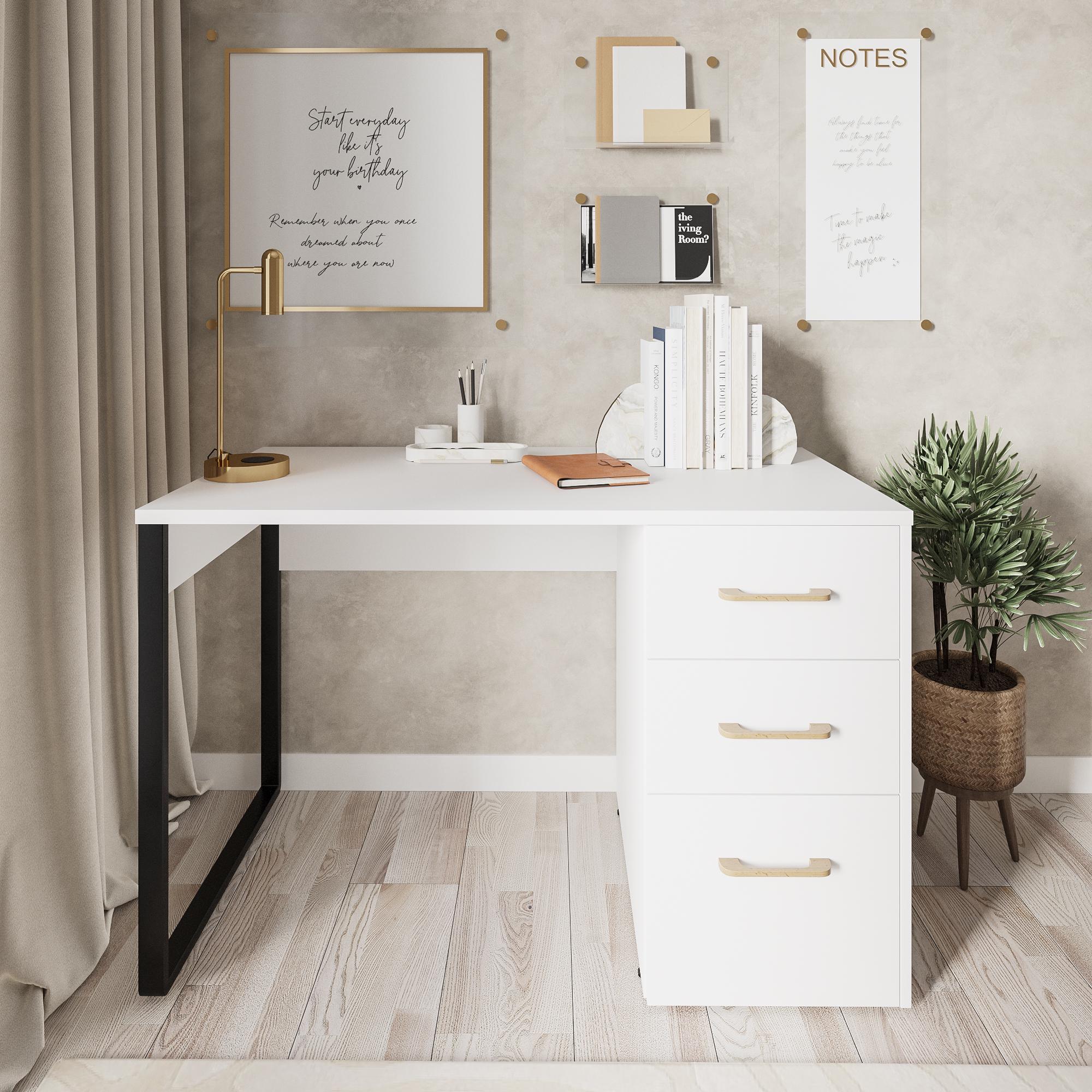 Стіл письмовий Loft-5 1200х598х750 мм Білий (Арт.220) - фото 3 Стіл письмовий Loft-5 1200х598х750 мм Білий (Арт.220) - фото 3