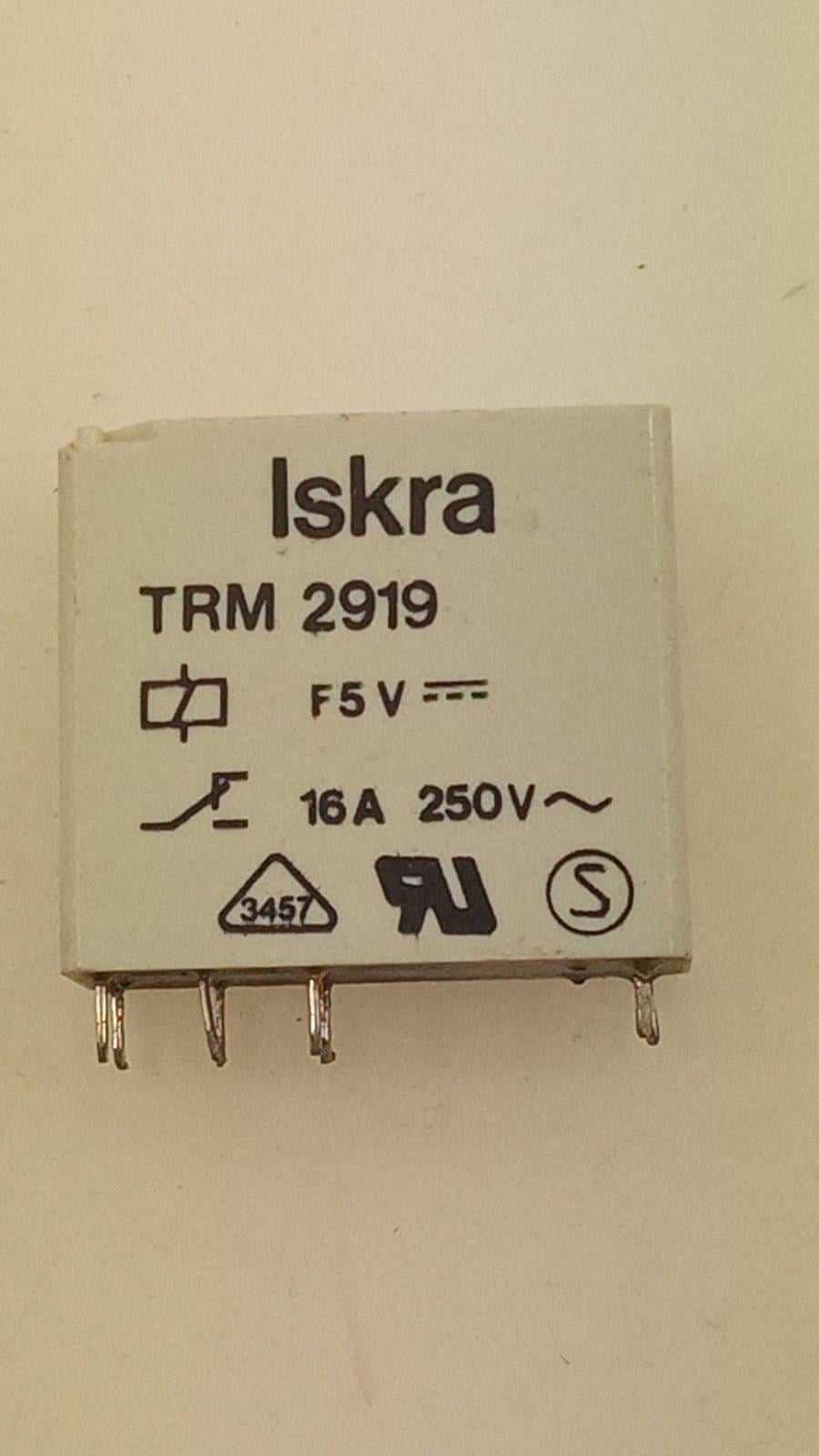 Реле Iskra TRM2919 16A/5VDC/250VAC 29x12x26 (18502)