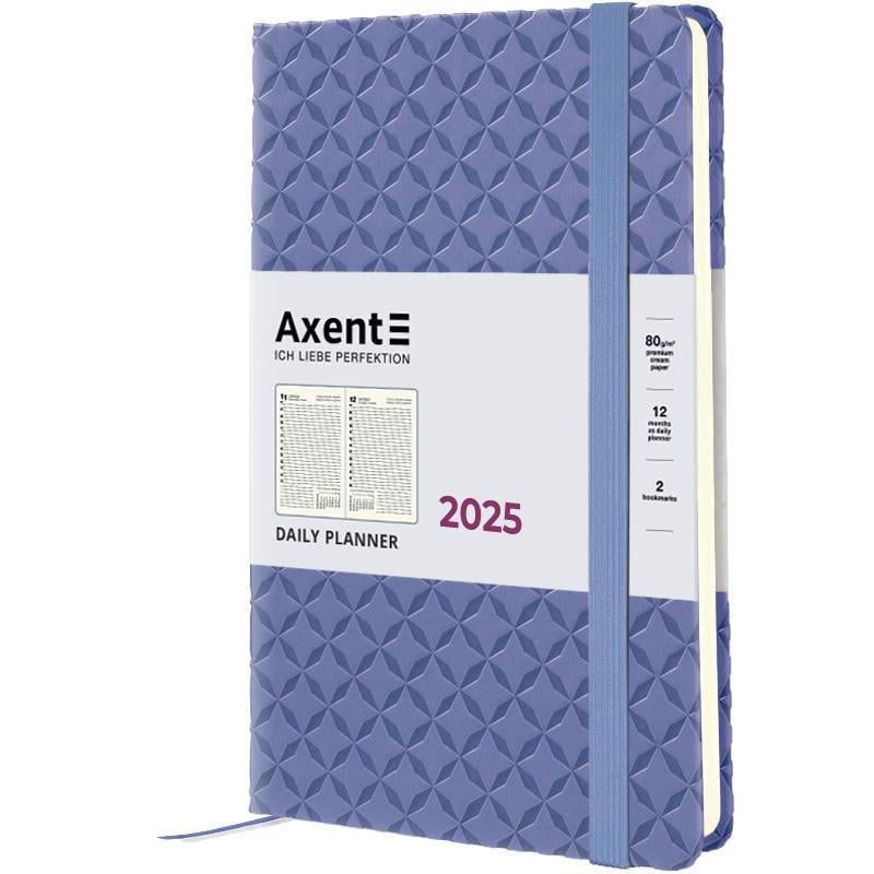 Дневник датированный 2025 Axent Partner Gently А5 368 стр. Сиреневый (8822-25-02-A)