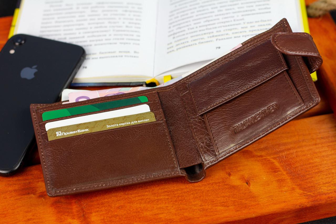 Портмоне мужское St Leather из натуральной кожи Коричневый (B104) - фото 7 Портмоне мужское St Leather из натуральной кожи Коричневый (B104) - фото 7