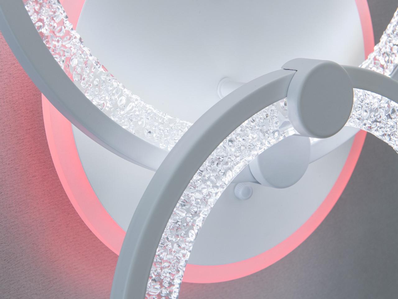 Люстра светодиодная 8180-2WH-LS кольцами в спальню с диммером 55W на 8 м2 Белый (2462621370) - фото 6 Люстра светодиодная 8180-2WH-LS кольцами в спальню с диммером 55W на 8 м2 Белый (2462621370) - фото 6