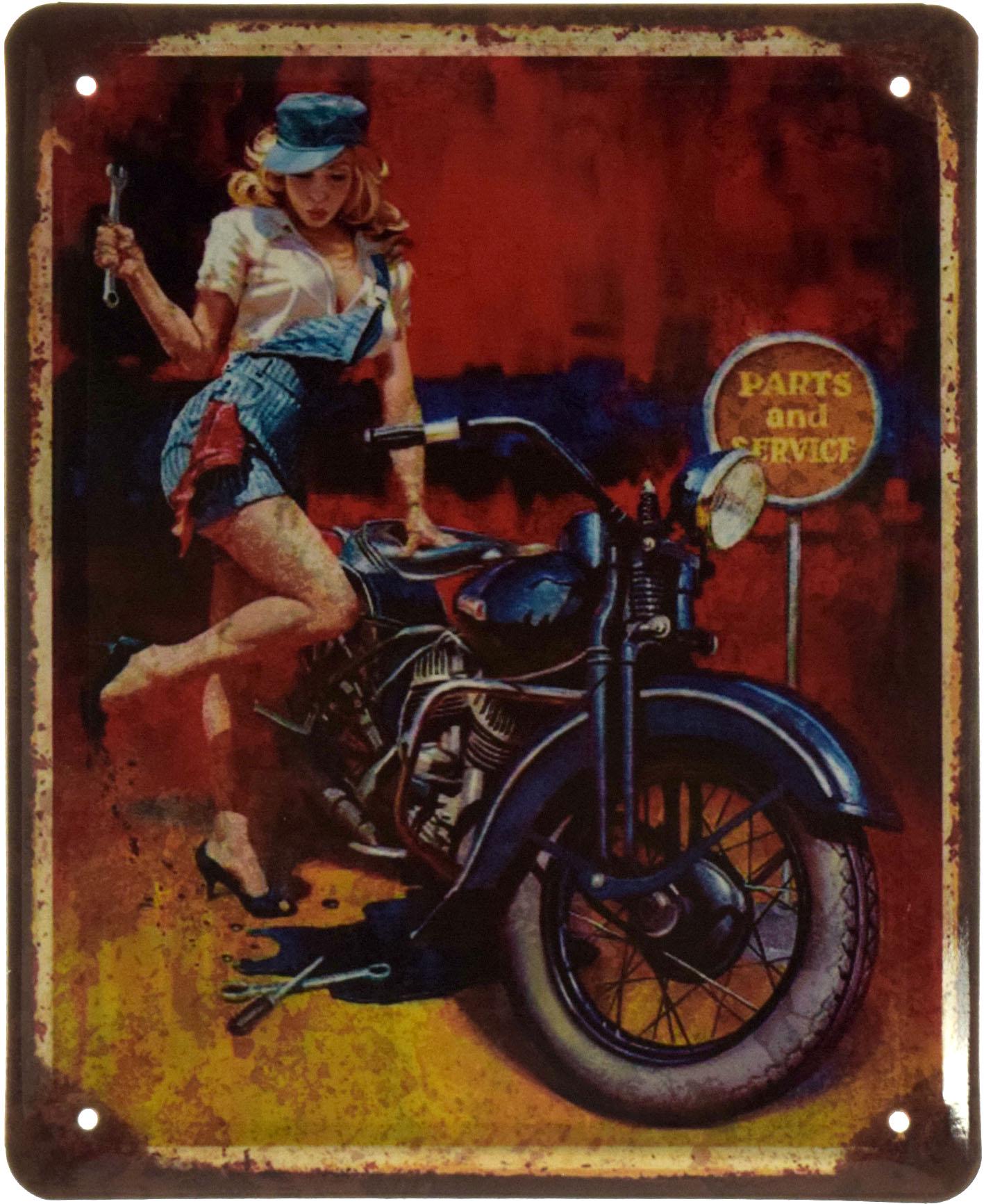 Табличка металева Мото-Арт Pin Up Девід Уль 18x22 см