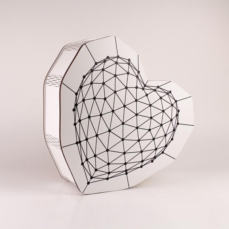 Коробка Серце 3D Білий (3210)