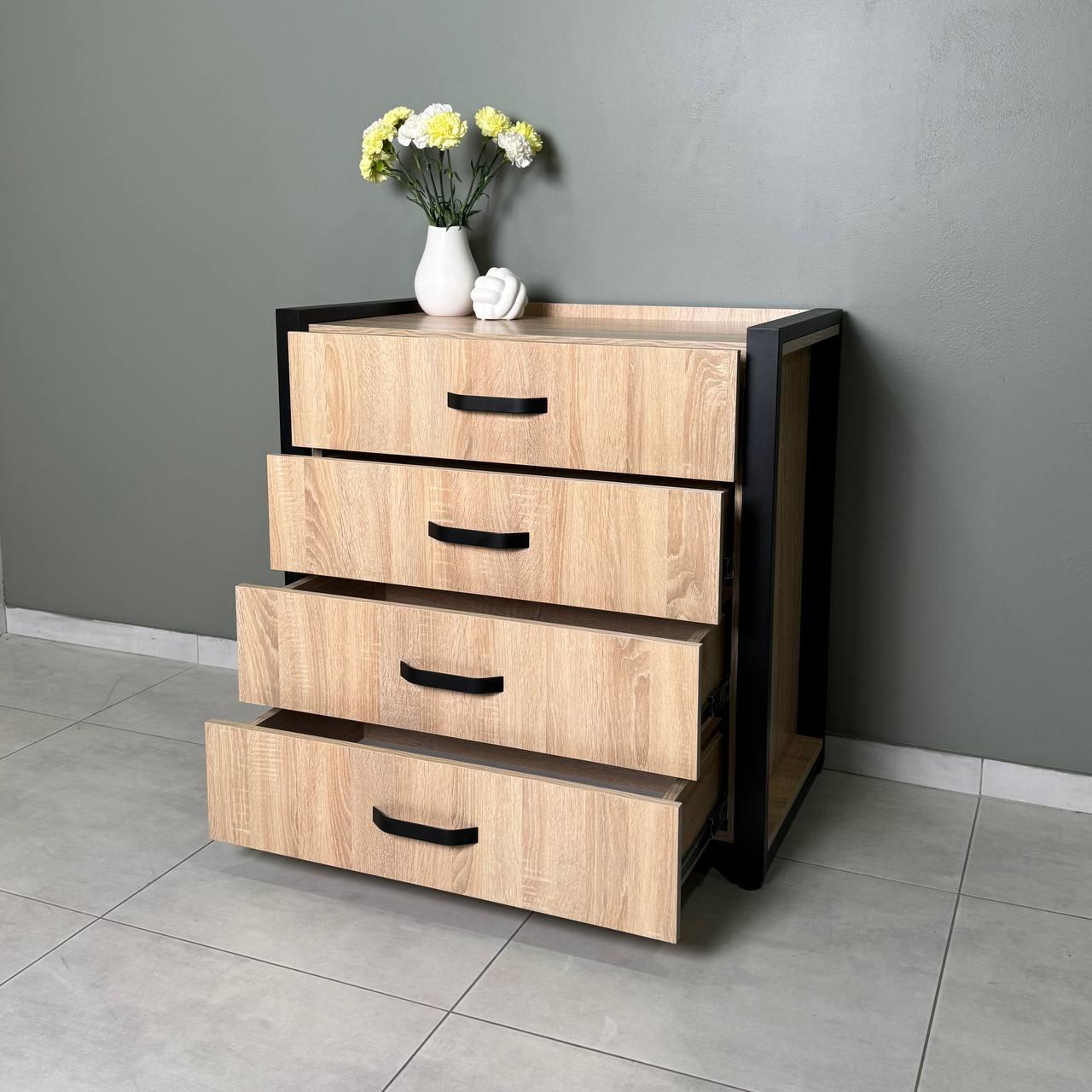 Гарнитуры спальные Loft кровать/комод/шкаф/тумба из дерева (000086535) - фото 7