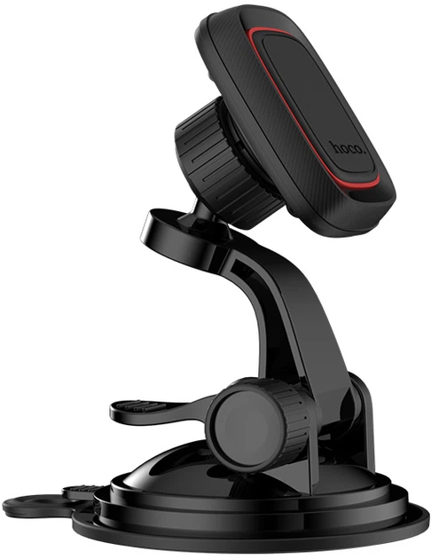Автодержатель для телефона HOCO CA28 Happy journey series suction cup magnetic car holder Black (KST-6957531072966)