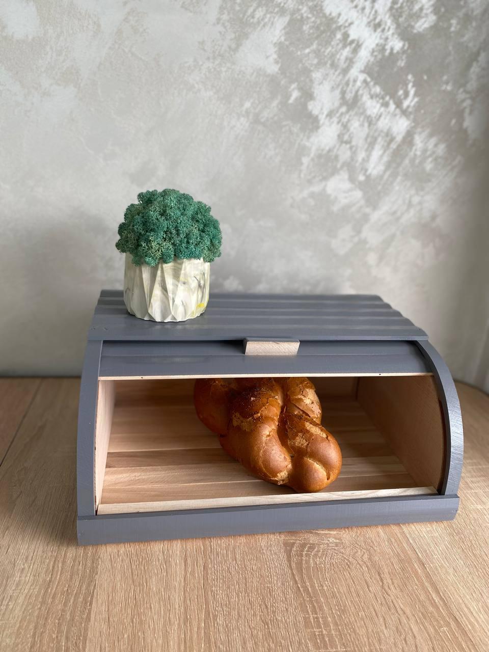 Хлебница деревянная Серый (1978840498) - фото 5 Хлебница деревянная Серый (1978840498) - фото 5