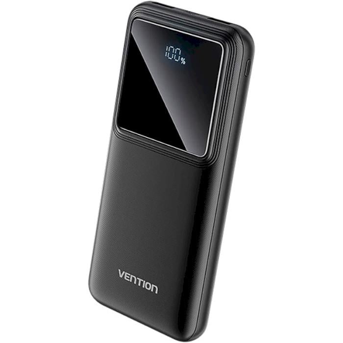 Повербанк Vention 10000 mAh 22,5 Вт с LED дисплеем Черный (617575)