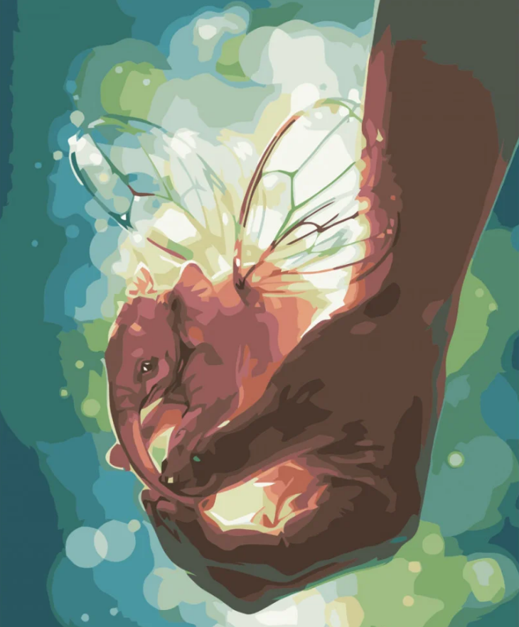 Картина по номерам Strateg Волшебный слоник 40x50 см (VA-3723)