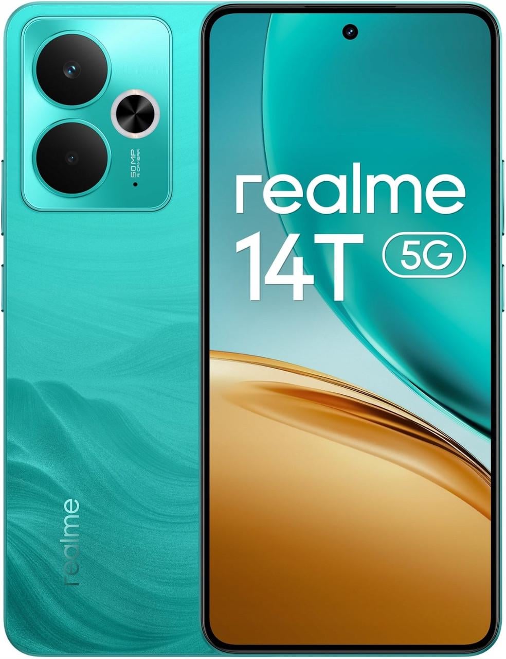 Смартфон Realme 14T 5G 8/256 Гб Global Version Surg Green (2705488672)