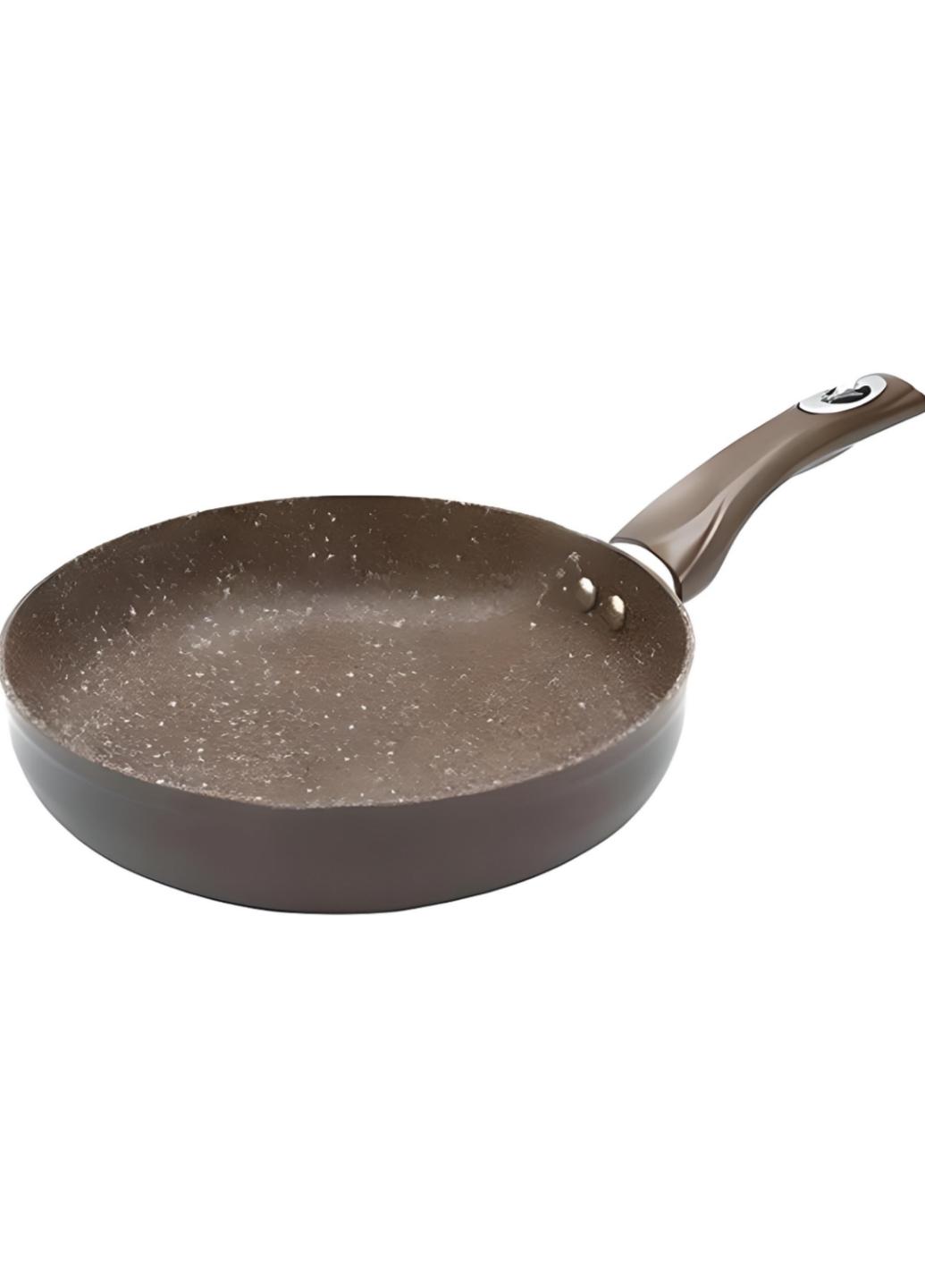 Сковорода с мраморным антипригарным покрытием Stenson MH-2742 24 см Бронзовый (2742М)