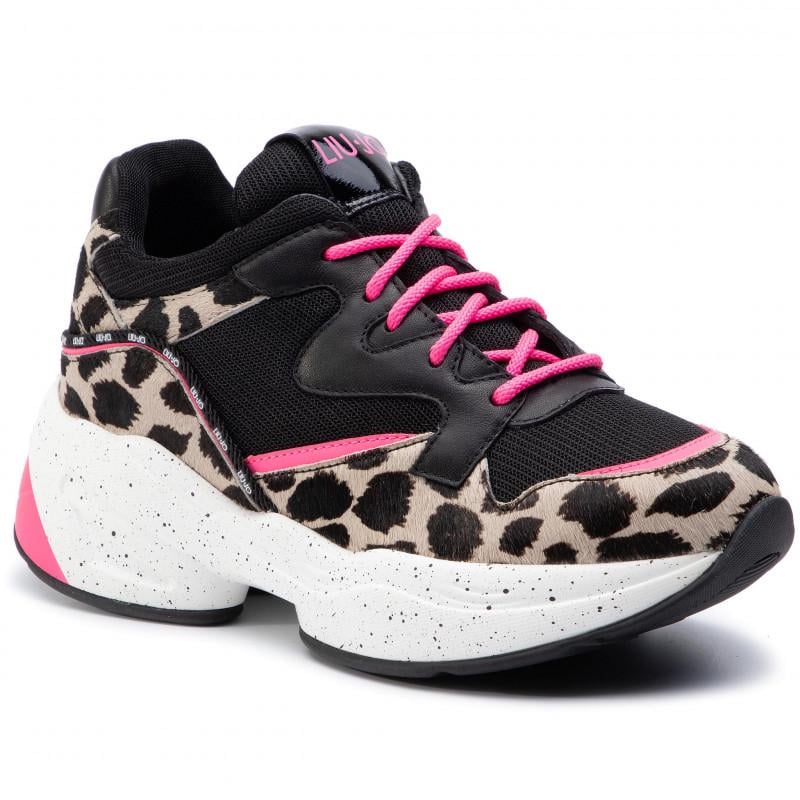 Кроссовки женские Liu Jo Jog 09 Sneaker B69041PX045S1007 р. 38 Бежево-черные