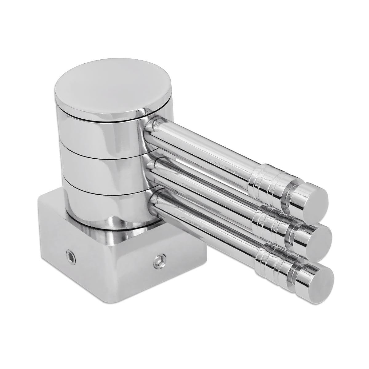 Полка для полотенцесушителя поворотная Laris ПП-80/3 кватро на стойку 30 мм Серебристая (132-127-71401071)