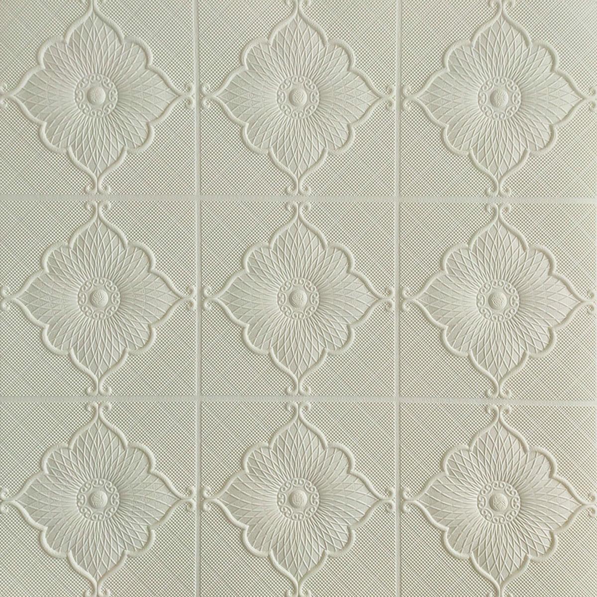 3D-панель декоративна стельово-стінна самоклеюча Квітка 700x700x5,5 мм 163 (SW-00000184)