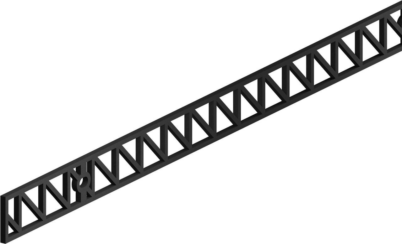 Направляющая рейка Roc Design R04 1950 мм черная матовая (217-704)