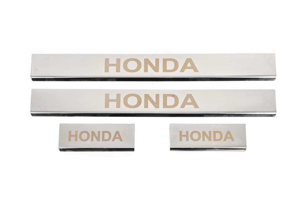 Накладки на пороги Carmos Honda CRV 2007-2011 гг. нержавеющая сталь 4 шт. Хром (131627)