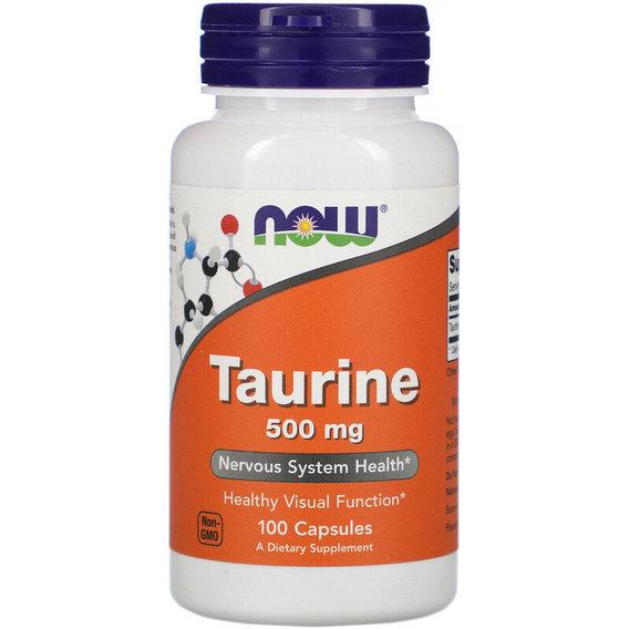 Таурін NOW Foods Taurine 500 мг 100 Caps NOW-00140