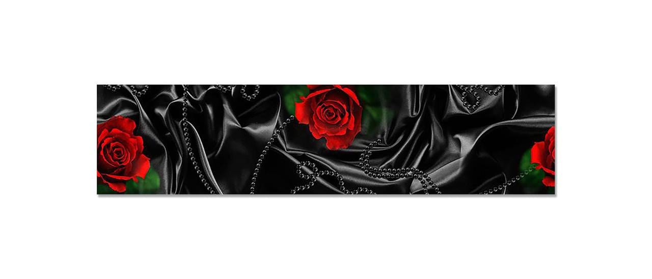 Наклейка виниловая 3D Zatarga Черный шелк и красные розы 600х2500 мм (1274514272) Наклейка виниловая 3D Zatarga Черный шелк и красные розы 600х2500 мм (1274514272)