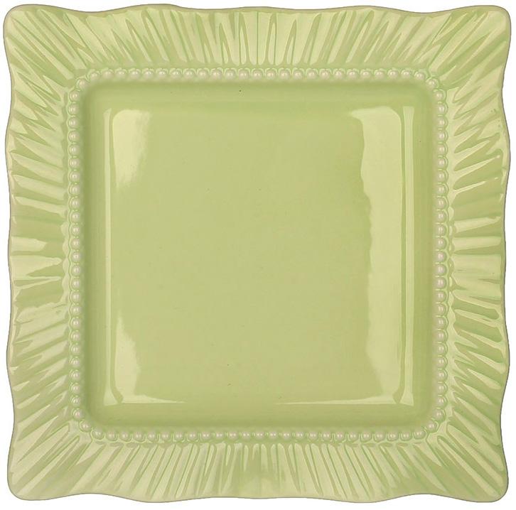 Тарелки керамические квадратные 6шт. Chalkida 30х30 см Зеленый
