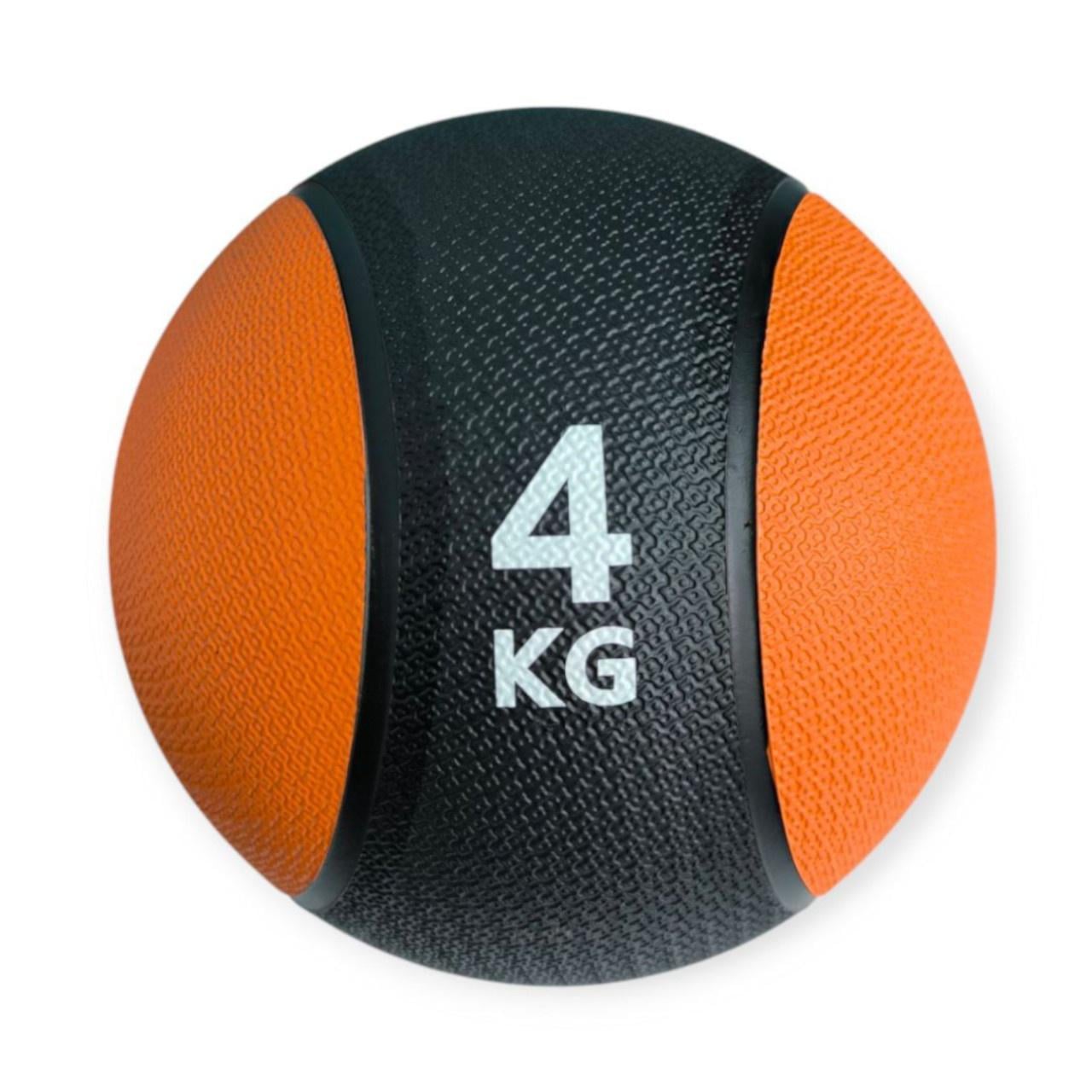 Медбол двухцветный с отскоком 4 кг Black/Orange