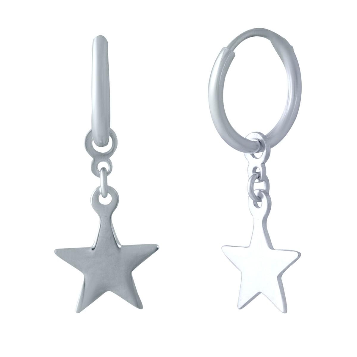 Сережки срібні з підвісками у формі зірок