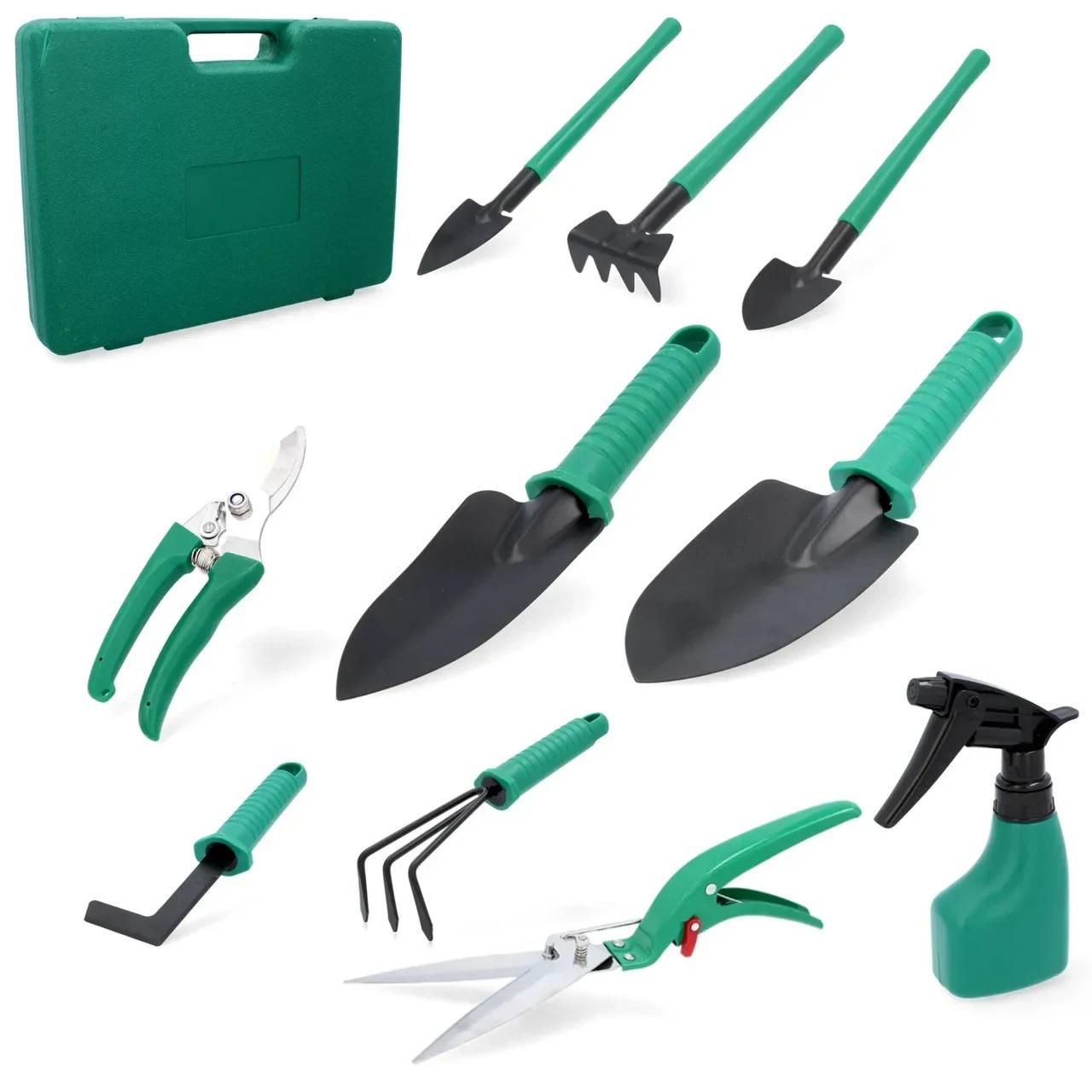 Набір ручного садового інструменту для саду та городу 10в1 в пластиковому кейсі (27438156) - фото 12 Набір ручного садового інструменту для саду та городу 10в1 в пластиковому кейсі (27438156) - фото 12