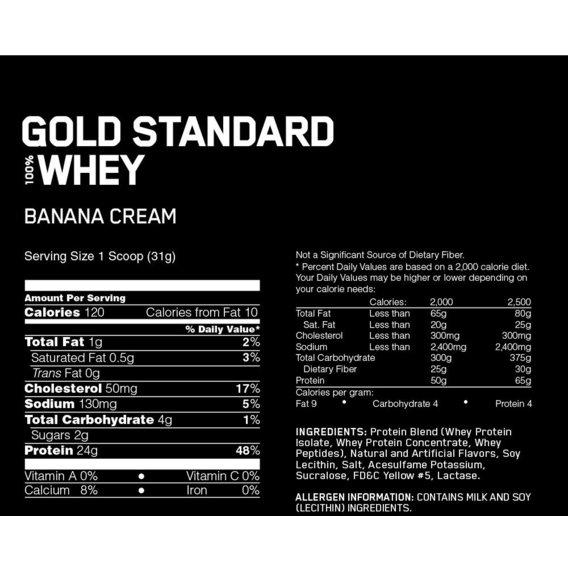 Протеин Optimum Nutrition 100% Whey Gold Standard 909 г 29 порций Strawberry/Banana - фото 2