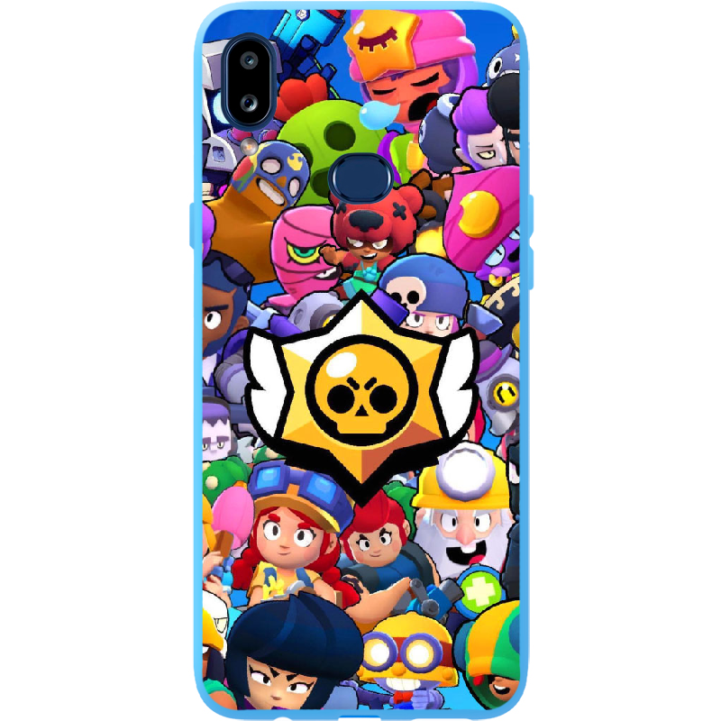Чехол Boxface Samsung A107 Galaxy A10s Brawl Stars Голубой силикон (37944-up2389-41588)