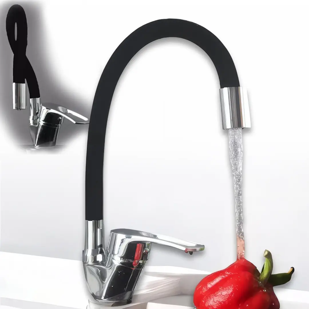 Змішувач із гнучким краном Water Tap 48 см Чорний (27735480) - фото 2