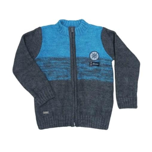 Кофта вязаная на мальчика Bembi КФ 166 104 см Серый/Голубой