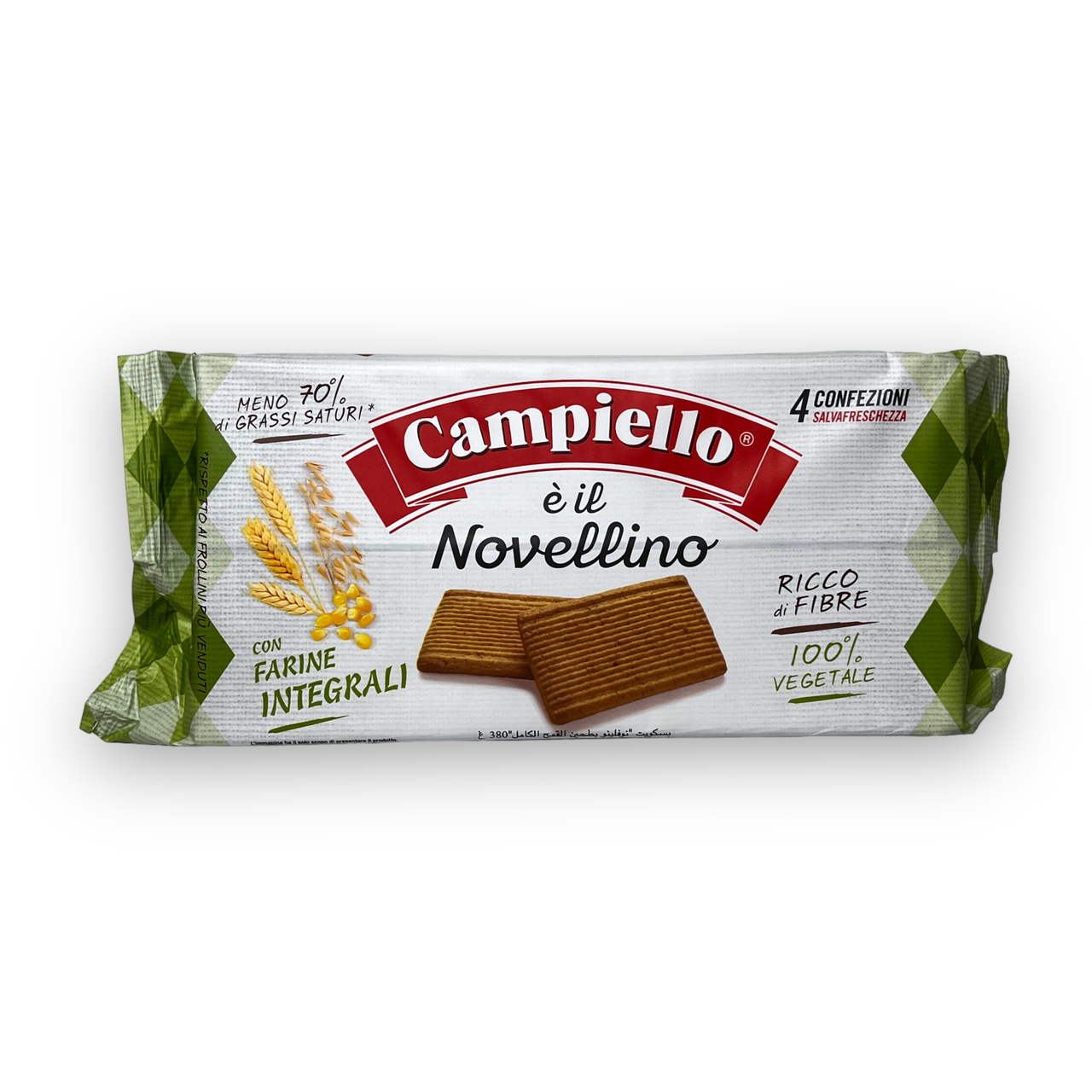 Печенье цельнозерновое CAMPIELLO novellino con farina integrale песочное 380 г (1849926970)
