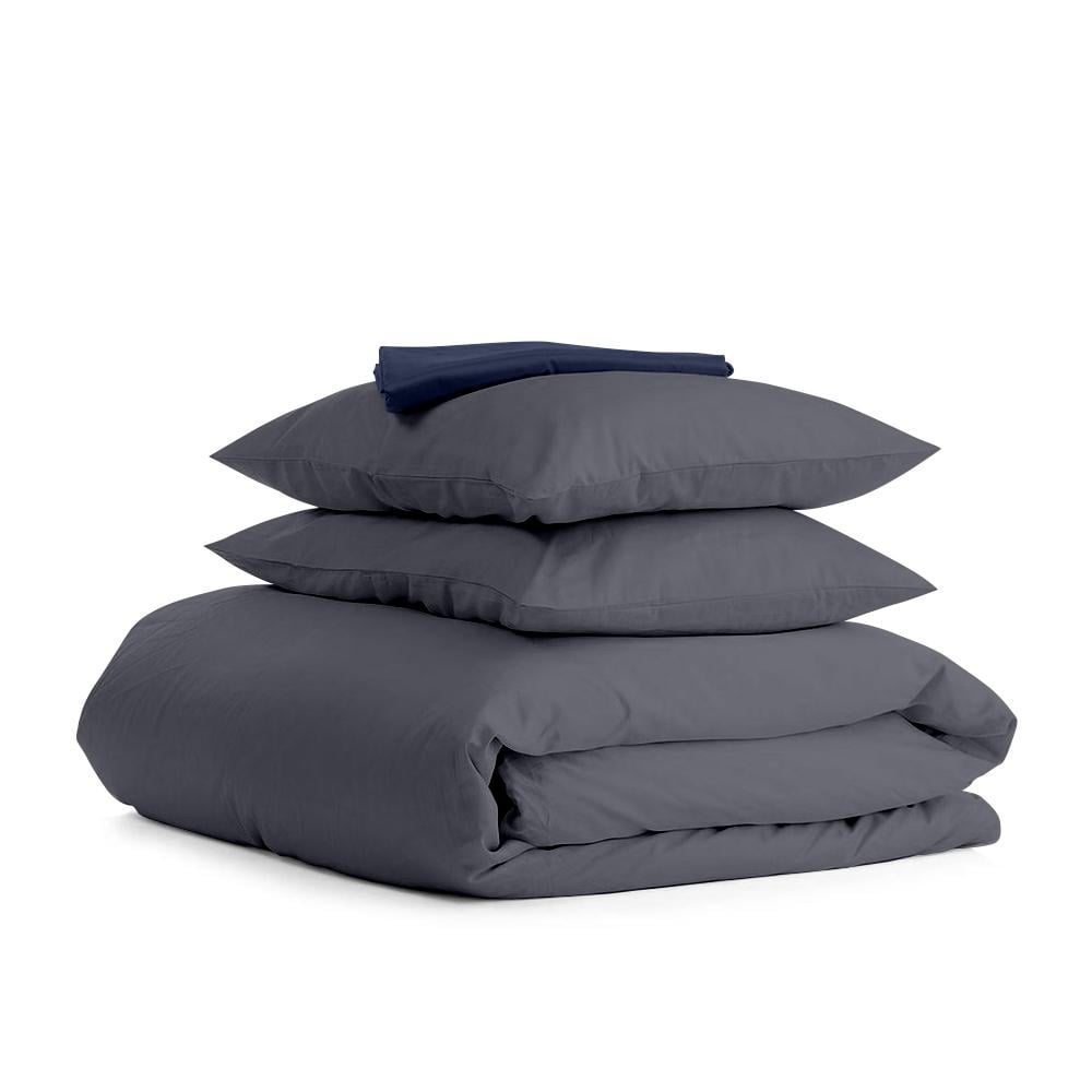 Комплект евро постельного белья Cosas Satin Grey Blue-S 200х220 см (4822055005771)