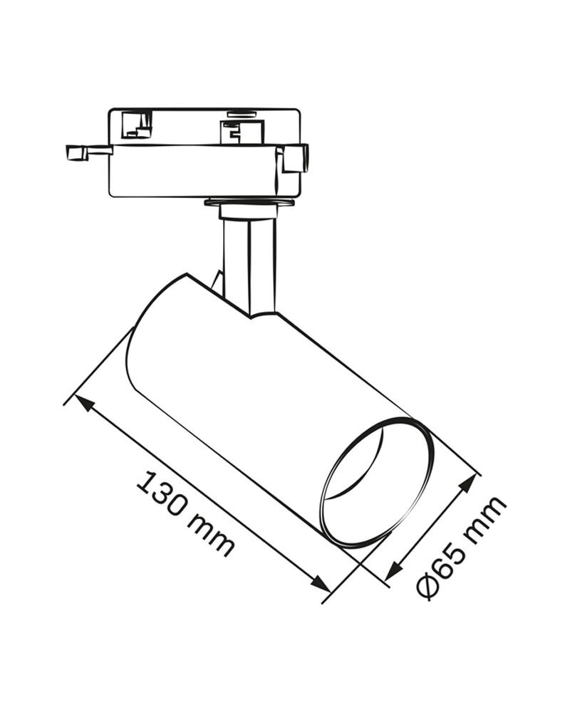 Светильник трековый Polux 329066 Shark LED 1x20W 4000K 1700Lm IP20 Черный (27584537) - фото 3 Светильник трековый Polux 329066 Shark LED 1x20W 4000K 1700Lm IP20 Черный (27584537) - фото 3