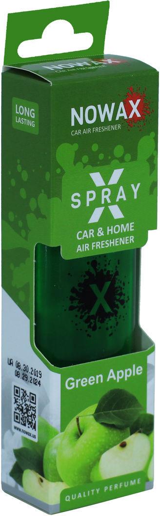 Ароматизатор для авто Nowax X Spray Green Apple на зеркало спрей 50 мл (0303298)