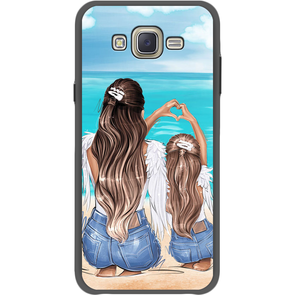 Чохол BoxFace Samsung J700H Galaxy J7 Family Vacation Чорний силікон (24496-up2380-35121)