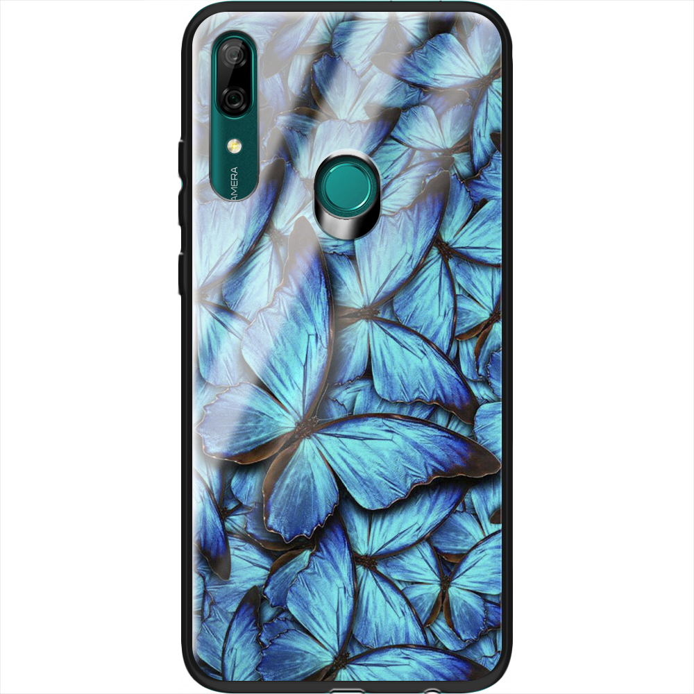 Чохол Boxface Huawei P Smart Z Лазурні Метелики Чорний силікон зі склом (37381-up1550-37725)