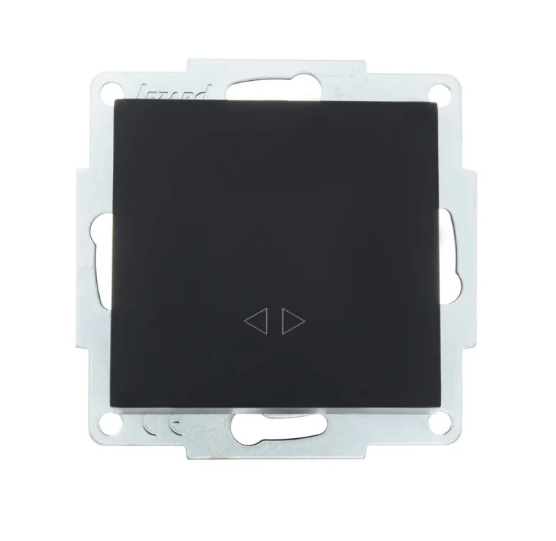 Выключатель одинарный Lezard Vesna промежуточный Черный (26408125)