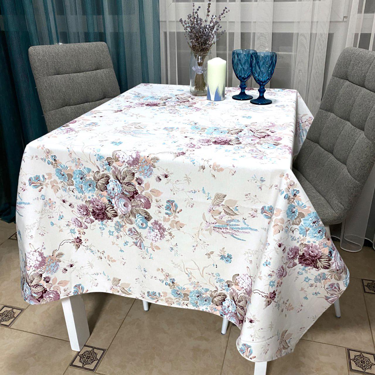 Скатерть тефлоновая Цветы 30x150 см (58-67-теф_ск_кв_30x150)