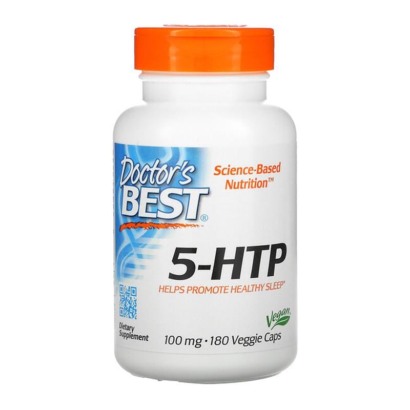 Натуральна добавка 5-гідрокситриптофан Doctor's Best 5-HTP 100 мг 180 капс. (08870-01)