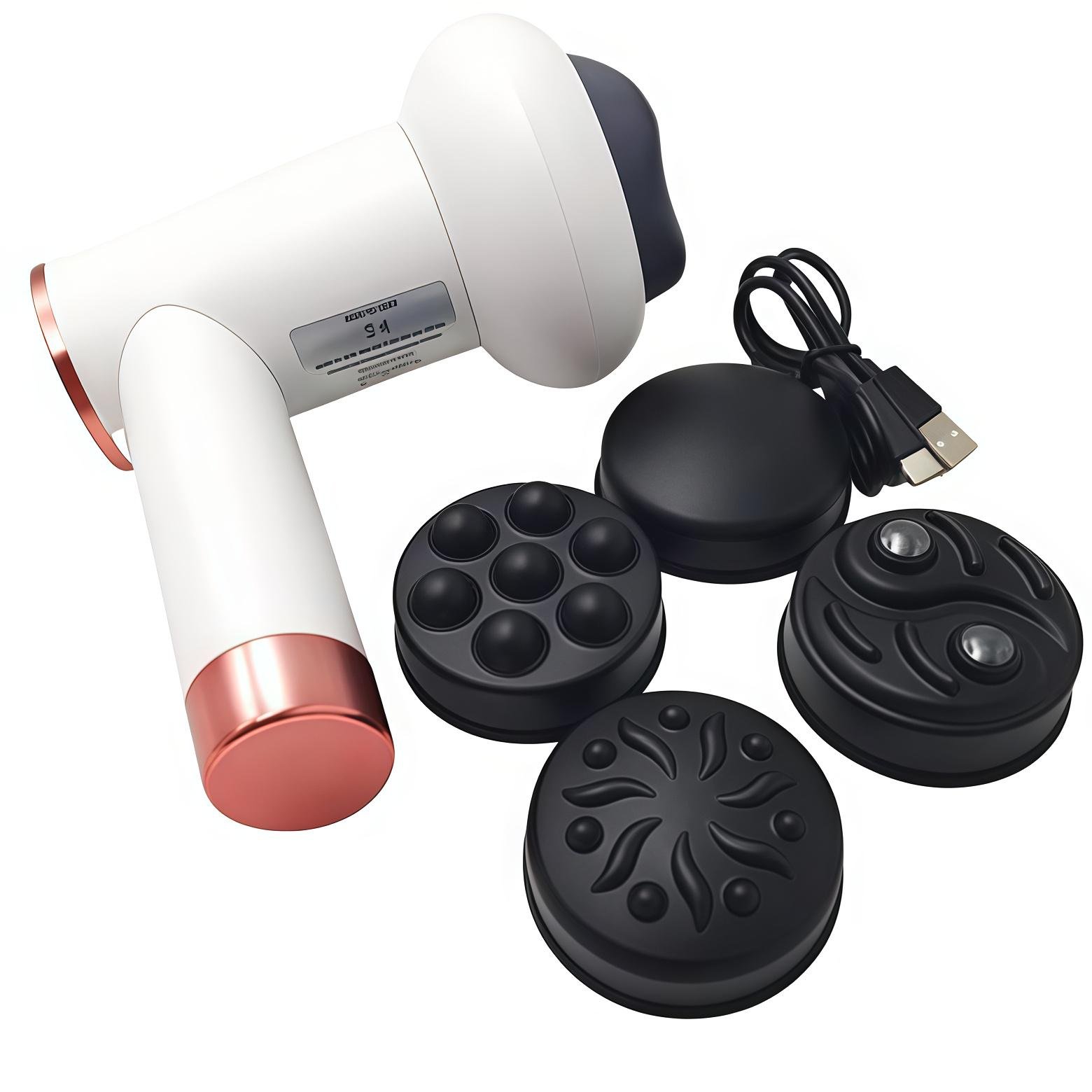 Масажер для тіла/рук/ног акумуляторний антицелюлітний Deep Rolling Massager Білий